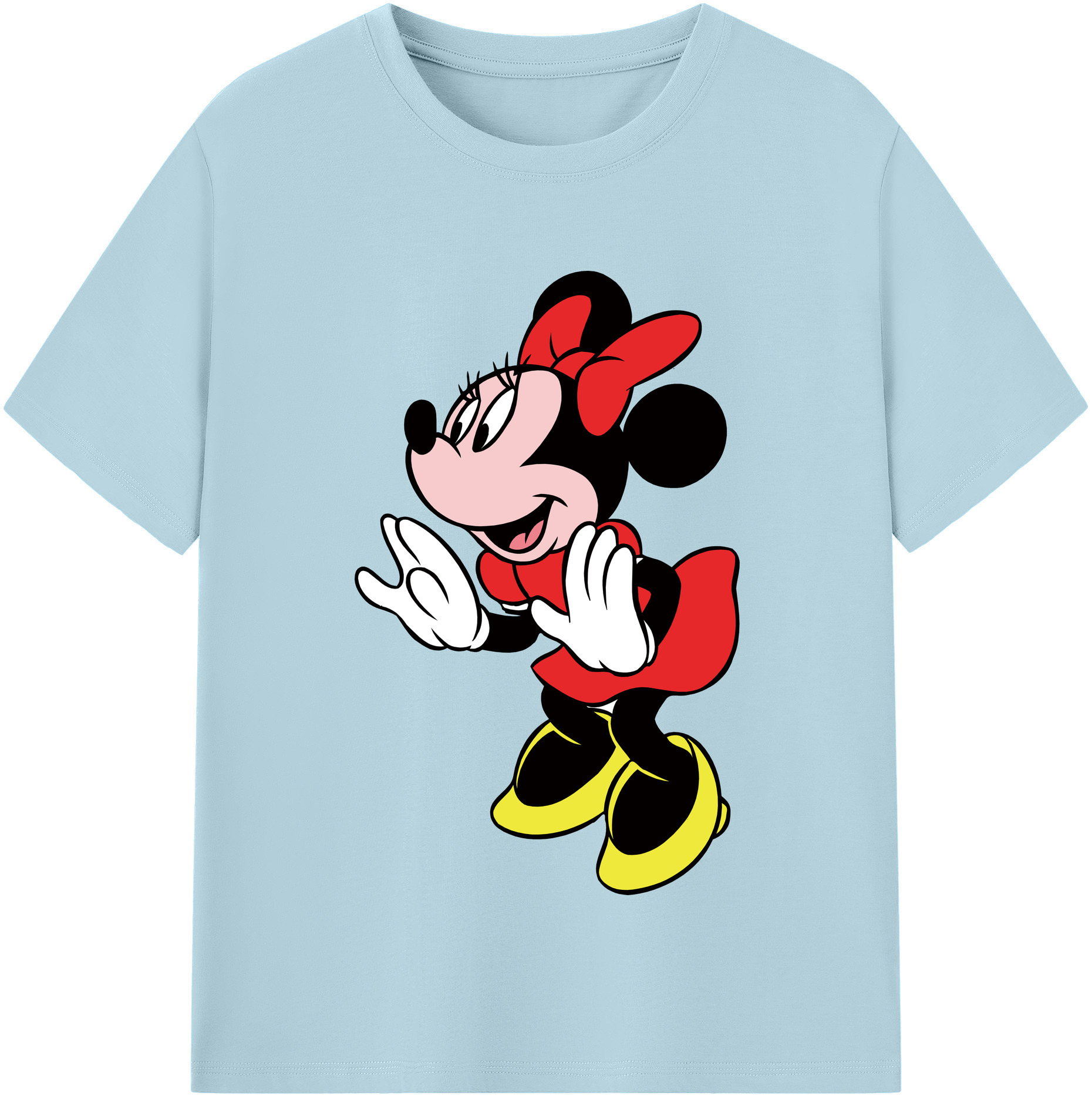 （画像用） ミッキーマウス Mickey Mouse 綿100％半袖Tシャツ（フロントプリント）